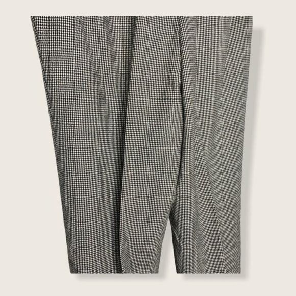 Vintage 90s Nordstrom Academia Houndstooth Wool Trouser Pants Small - Picture 7 of 16
